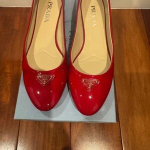 Prada Red Patent Leather Shoes